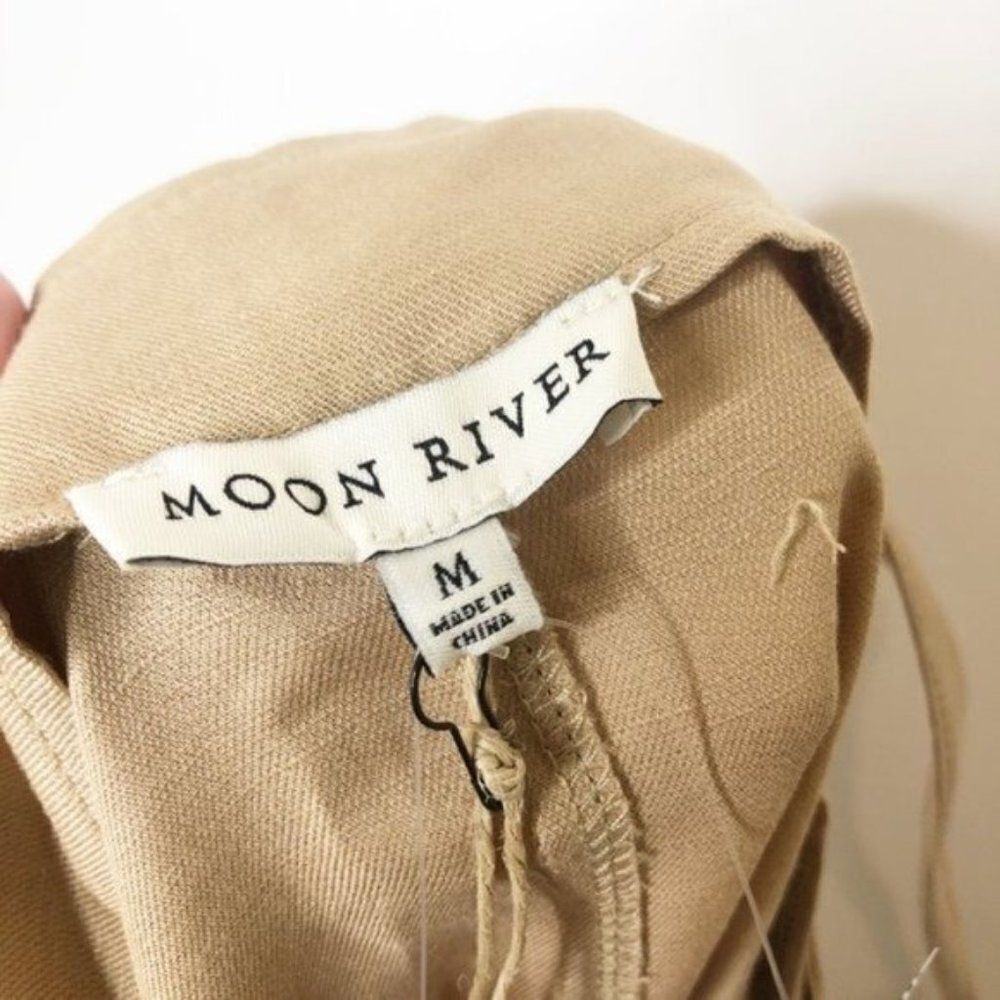 MOON RIVER Contrast Stitch Button Front Midi Dress - Picture 7 of 8
